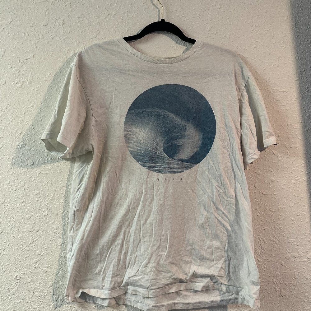 Vans T-Shirt with Wave - White (Large)